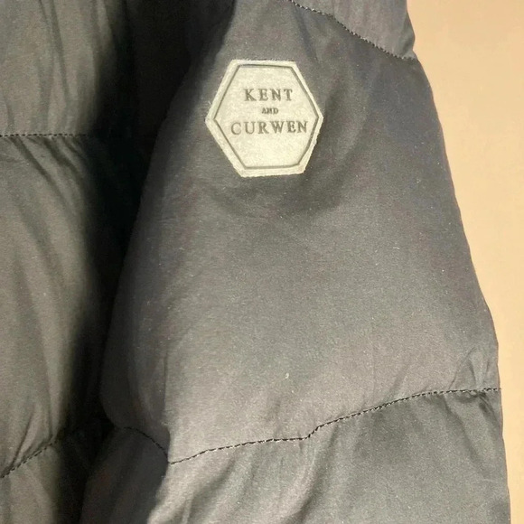 NWOT Kent and  Curwen David Beckham grey duck down hooded puffer - Picture 5 of 8